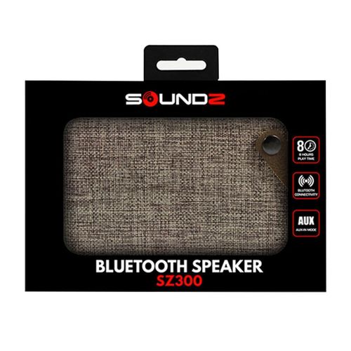 Soundz Fabric Bluetooth V4.1 Active Portable Speaker SZ250 & SZ300[SZ300 - Brown]