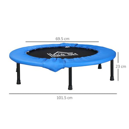 Foldable Mini Fitness Trampoline Exercise Rebounder Jumper, Blue HOMCOM